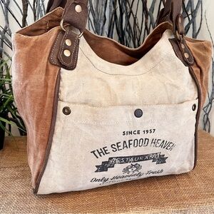 Clea Ray The Seafood Heaven Canvas Tote.